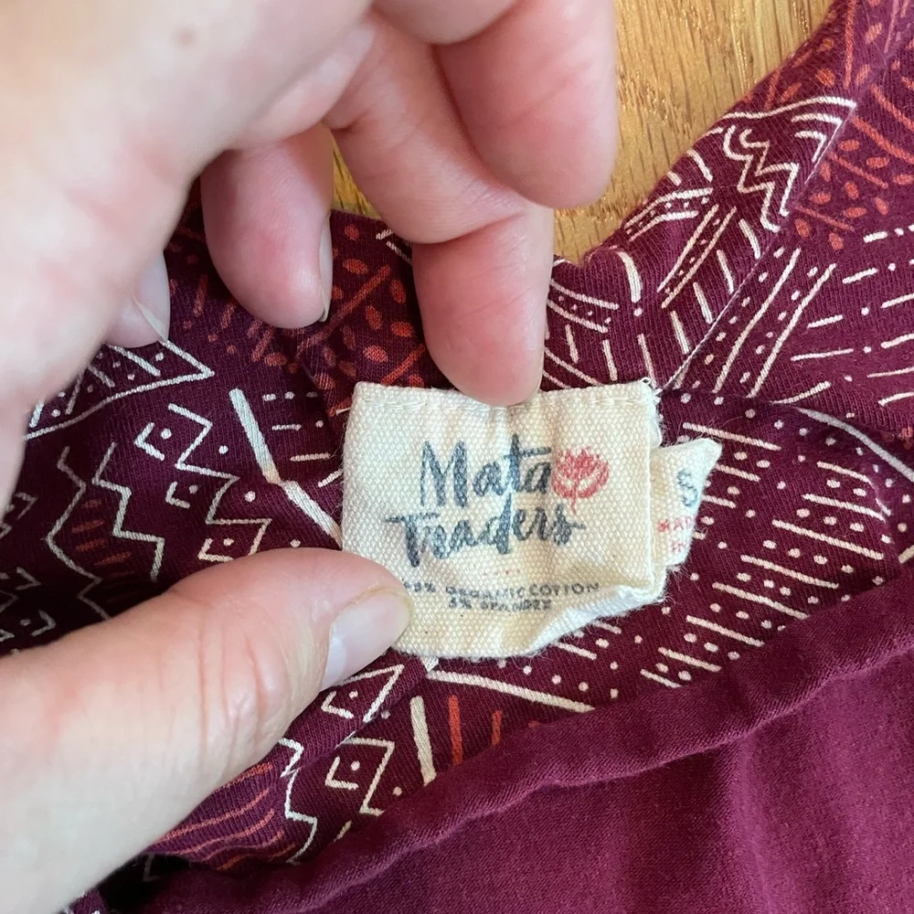 Mata Traders Women's Geometric Maxi Dress S Boho Fair Trade Hippie Babydoll Soft - Picture 7 of 11